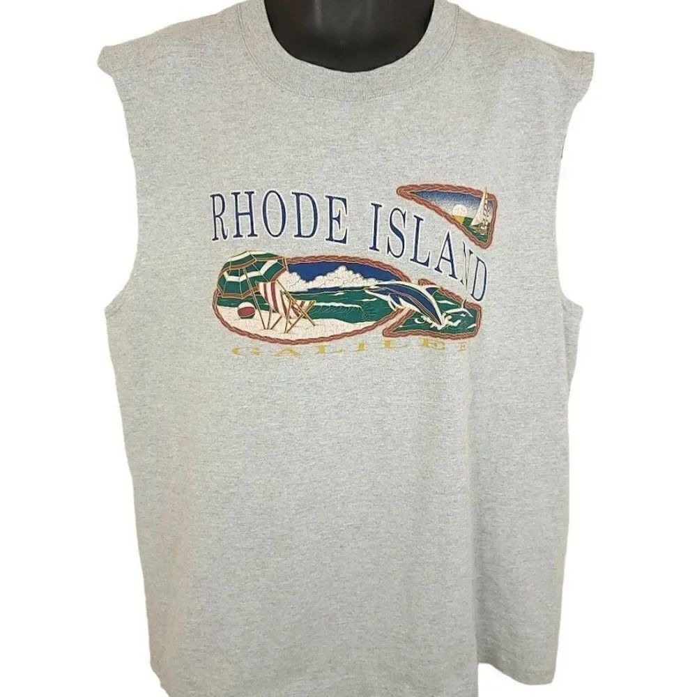 Galilee Rhode Island T Shirt Vintage 90s Beach Dolphin Sailing Made In USA Mens